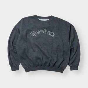 Vtg 90s Reebok Embroidered Logo Sweatshirt, Oversized Loose, Fleece Warm XL